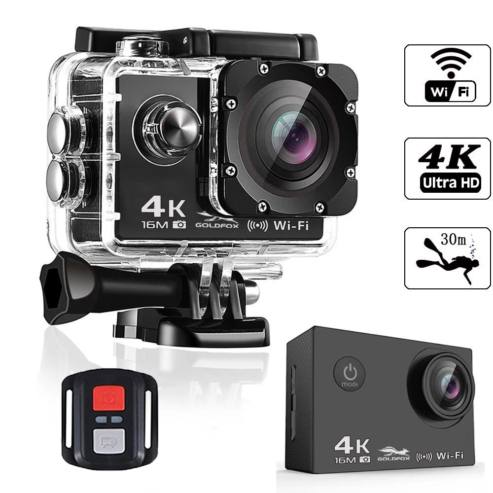 Экшн-камера 16 МП Ultra HD 4K 60fps Wi-Fi дистанционное управление Спортивная видеокамера 2 0