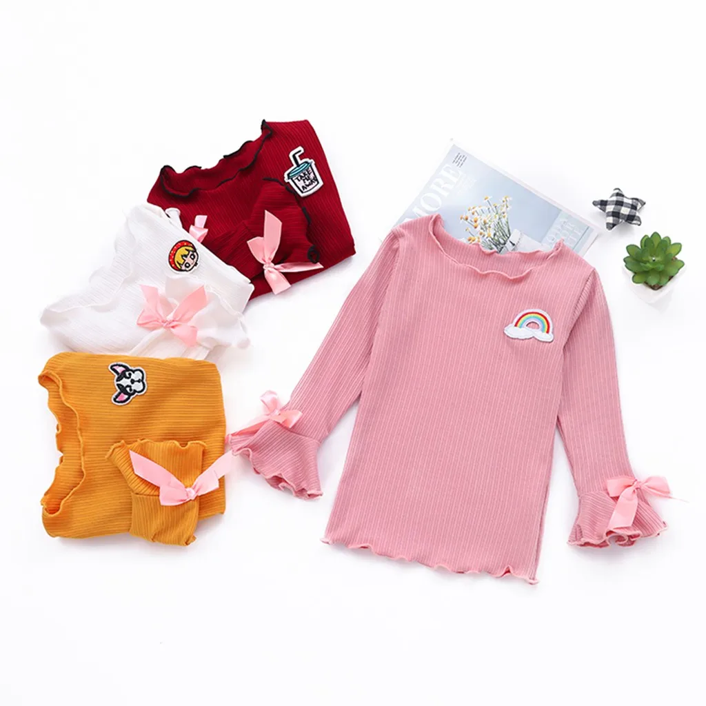 Коллекция 2019 года осенне-зимняя детская Однотонная рубашка для девочек с цветной