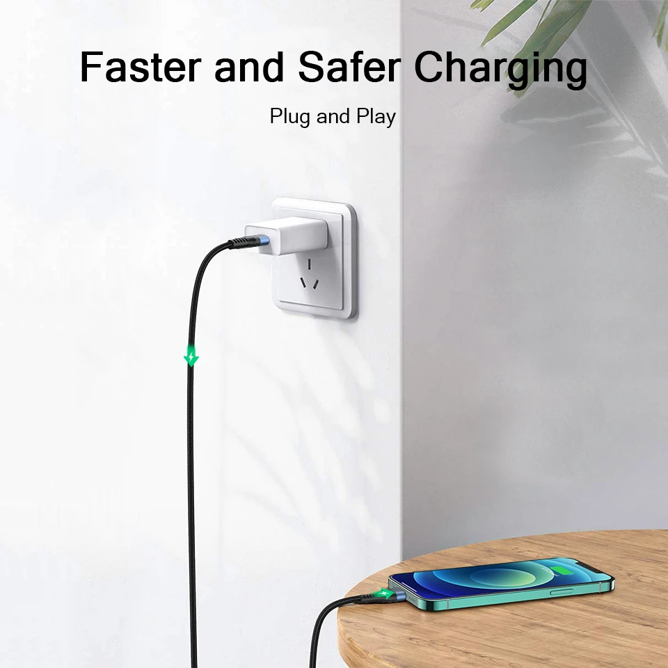 Зарядный кабель QGeeM MFi с USB C на Lightning для iPhone 12 mini Pro Max 11 X XS 8 7 PD быстрой зарядки и