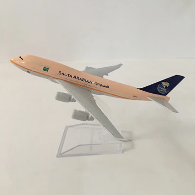 Photo Color 16 см модель самолета SAUDI ARABIAN Boeing 747 модель самолета 1:400 литая под давлением металлические самолеты самолет игрушка подарок бесплатно - Цвет: Photo Color