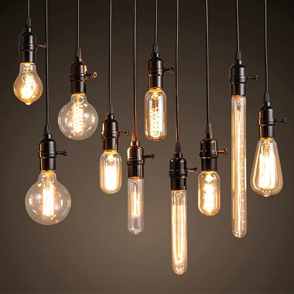 

Retro Edison Light Bulb E27 220V 40W T10 Filament Incandescent Ampoule Bulbs Vintage Edison Lamp Warm Color Light for Home Hotel