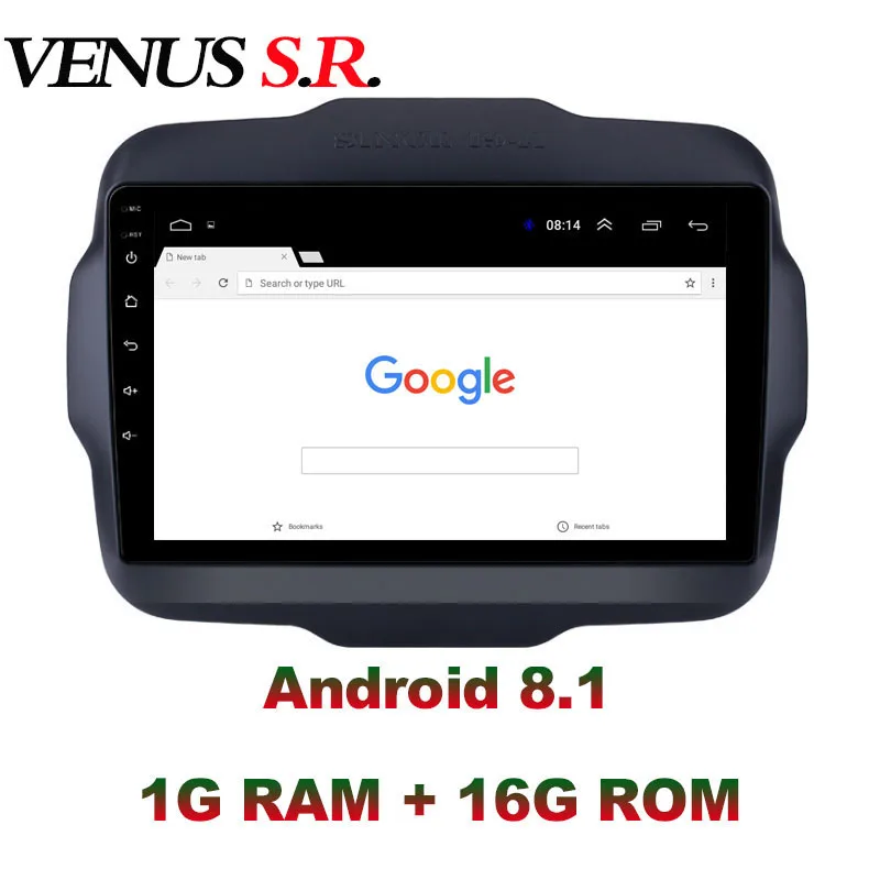 Автомобильный dvd плеер VenusSR на Android 8 1 2.5D для JEEP Renegade радио 2016 2017 мультимедийный GPS