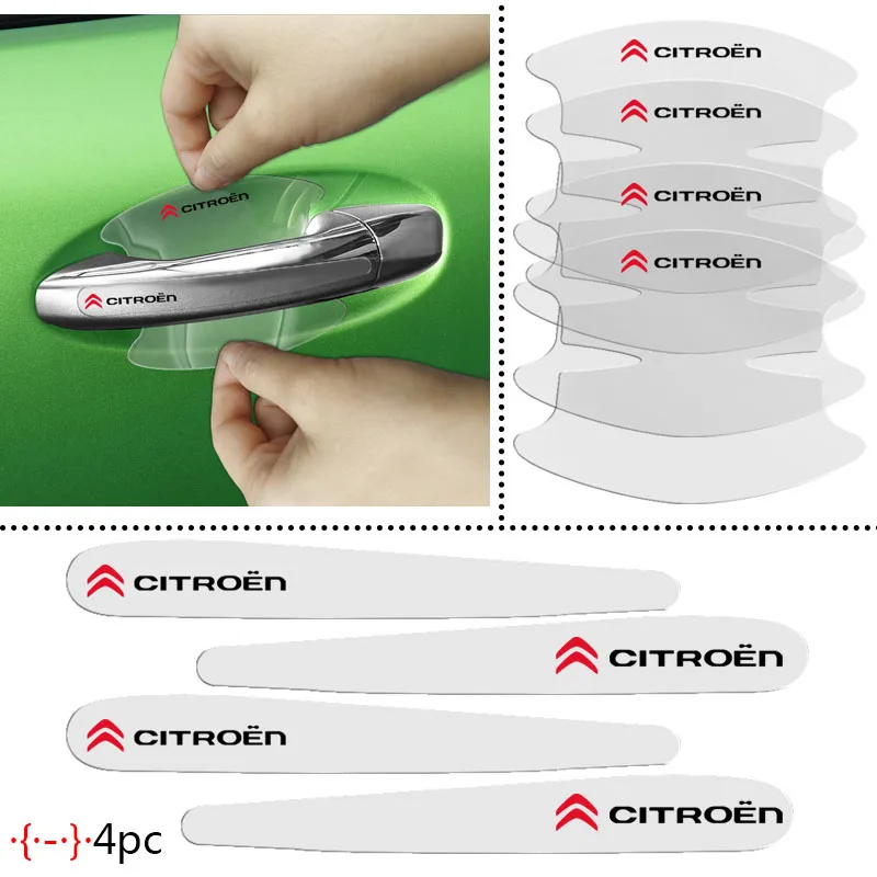 

8 шт. прозрачная защитная пленка на дверную ручку автомобиля, наклейка для Citroen C1 C2 C3 C4 C5 C6 C8 C4L DS3 DS4 DS5 DS5LS DS6, автомобильные товары