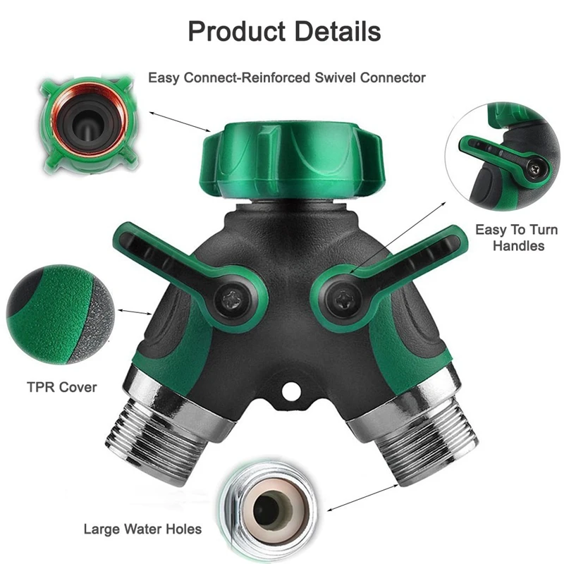 Акция! 2 Way Y Форма соединитель шланга сад сплиттер удобные Пластик сцепление кран