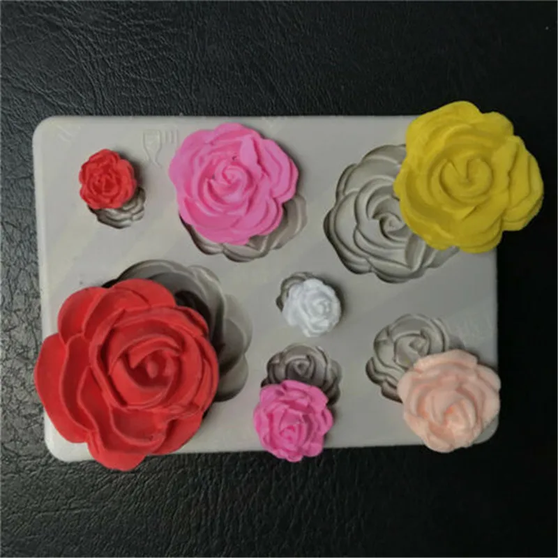 3d Rose Flower Silicone Fondant Chocolate Mould Cake Decor Sugarcraft Mold mold | Дом и сад
