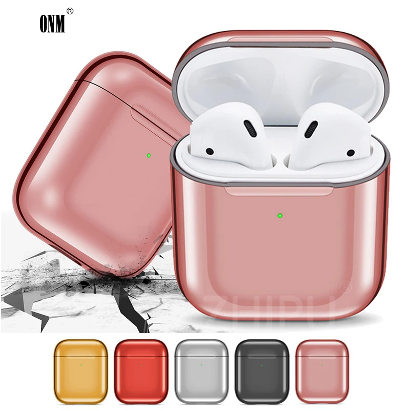 Роскошный защитный чехол для Airpods 2 и 1 защита от отпечатков пальцев ударопрочный