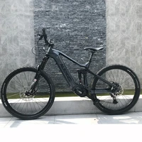 new 27 5er emtb full suspension soft tail carbon fiber ebike bafang 500w mid motor carbon electric mountain rochshox e bike