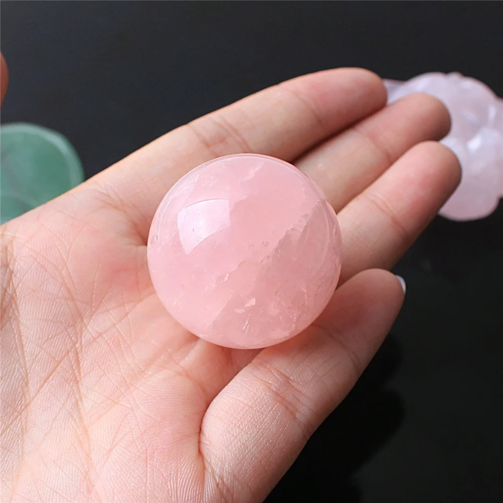 Натуральный розовый кварц хрустальный шар цветок лотоса основа для авантюрина