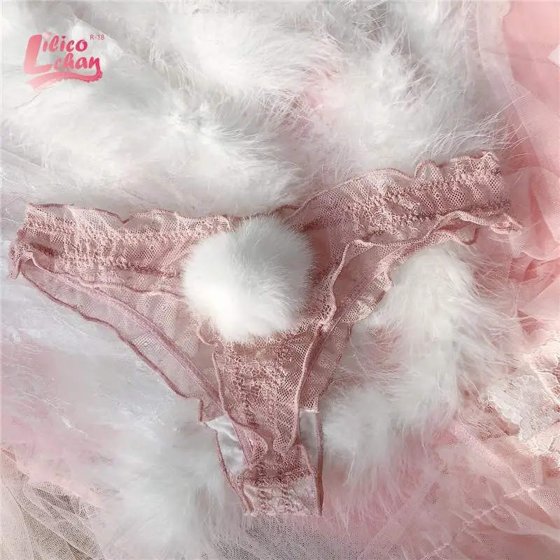 Новинка 2020 г. милые женские стринги с милым хвостом трусики в стиле &quotЛолита&quot