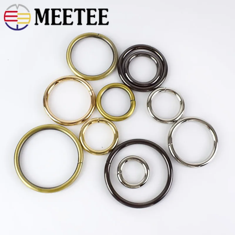 Meetee 6 мм X 200 шт. 13-50ммx20шт металлическая d-образная кольцевая пряжка с кольцевым соединением крюк Сделай Сам сумка ремень собачий ошейник запчасти аксессуар