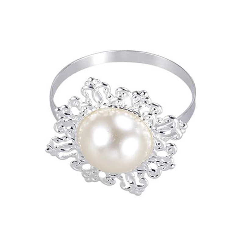 12 шт банкет искусственный кольцо для салфеток жемчуг пряжка-держатель салфетки