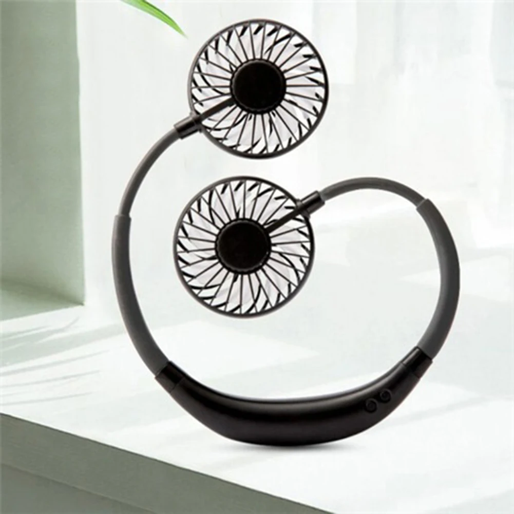 Небольшой подвесной вентилятор для шеи мини портативный без рук с шейным