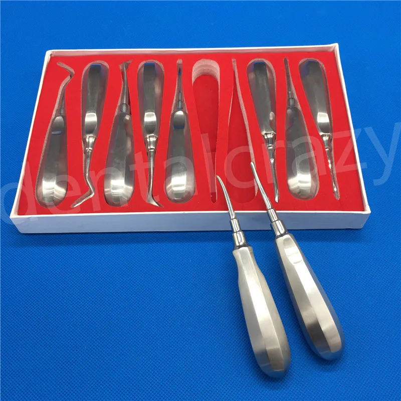 10Pcs Stainless Steel Dental Luxating Lift Elevator Teeth Clareador Curved Root Hexagon Handle Dentist Surgical Instrument Tool | Красота и