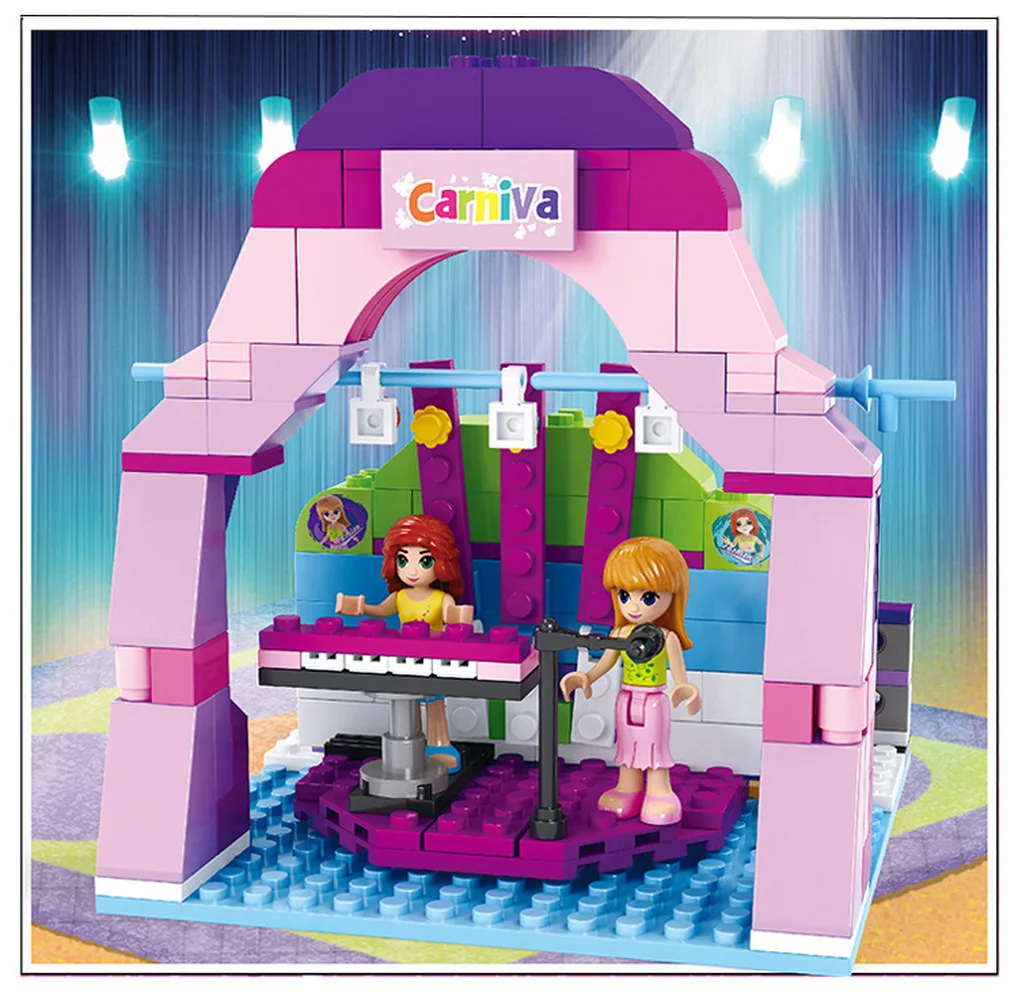 

243pcs Carnival Dance Stage 24506 Building Blocks Sets Education Kid Toys For Children Girls Gifts