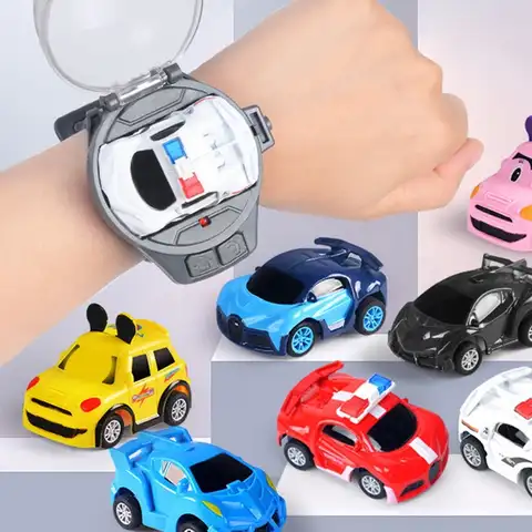 Мини-часы с контролем автомобиль милый Радиоуправляемый автомобиль сопровождает ваших детей подарок для мальчиков Дети на день рождения Р...