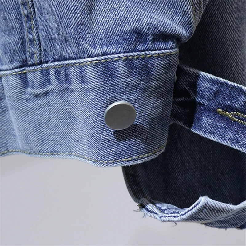 

Batwing sleeve Short Jeans Jacket Spring Autumn Casaco Feminino Big size Loose Single Breasted jean Coat Women Streetwear