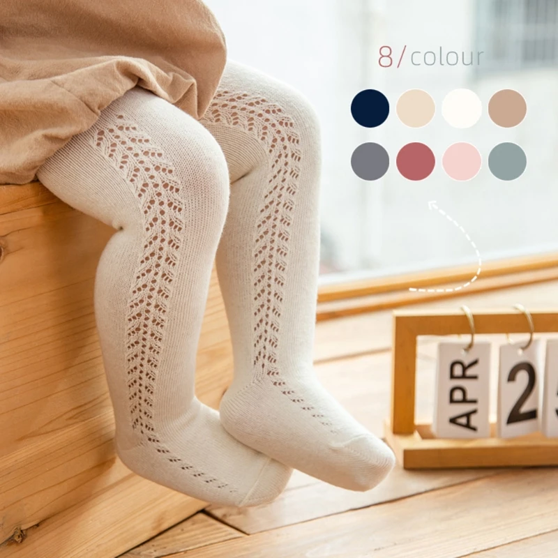 

Spring Summer Baby Girls Cotton Leggings Soft Cotton Seamless Tights Stockings Infant Newborn Ribbed Tights Pantyhose for 0-5Y