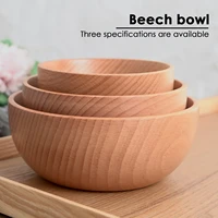 japanese style wooden salad bowl wood serving fruit bowl rice noodles bowls natural wood tableware kitchen utensil dishes