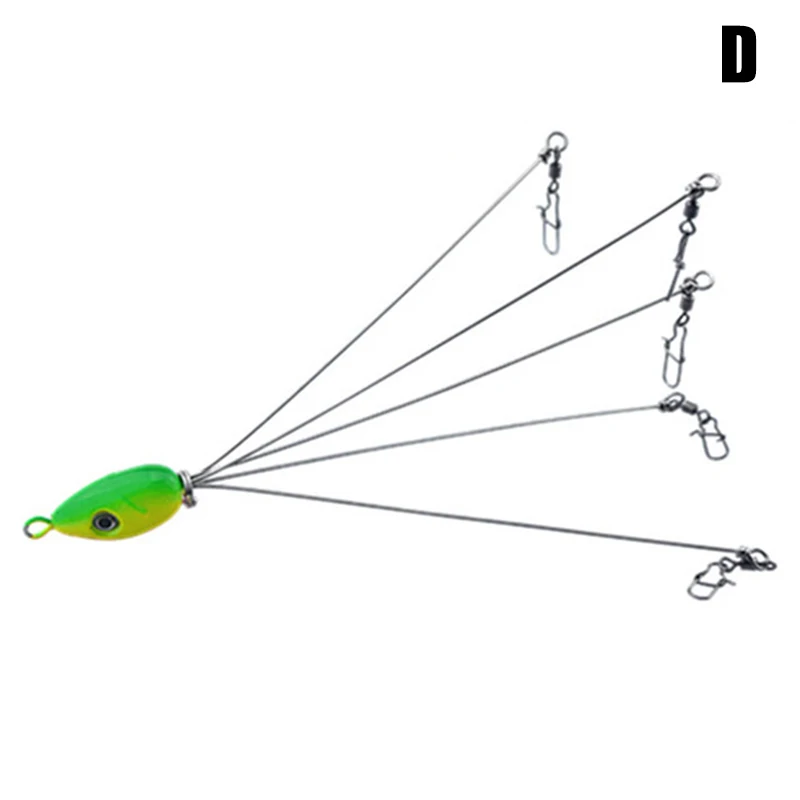 Хит продаж зонтик рыболовная приманка с 5 стрелками для ловли окуня поворотным
