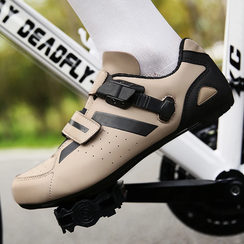 

New Men's Professional Cycling Shoes Non-Slip Road Bike Sneakers Zapatos De Bicicleta Red Women's Bicycle Shoes Large Size 37-48