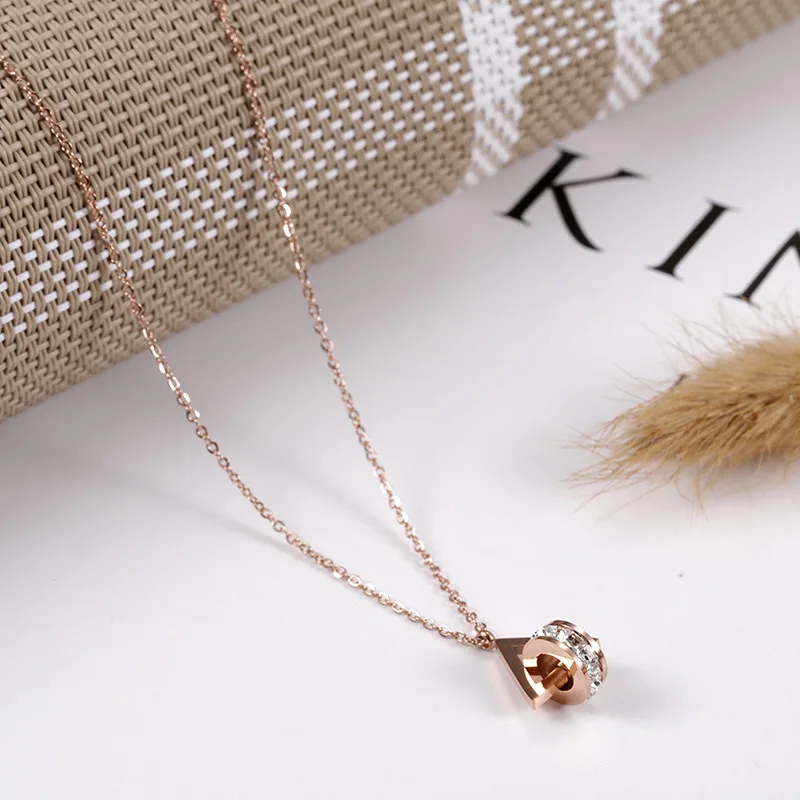 Винтажная роза золото цепочка из нержавеющей стали Женские Ювелирные изделия