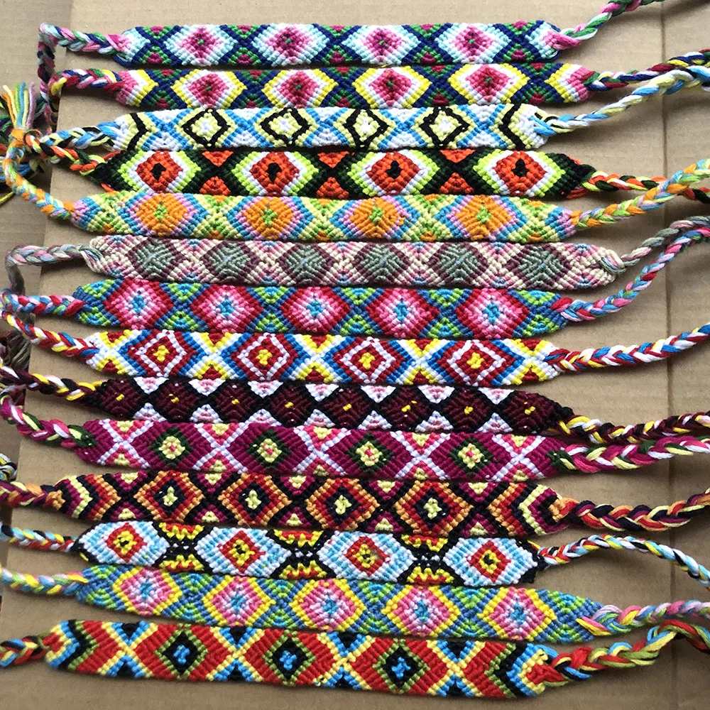 Плетеные браслеты в бразильском стиле бохо для женщин богемный винтажный