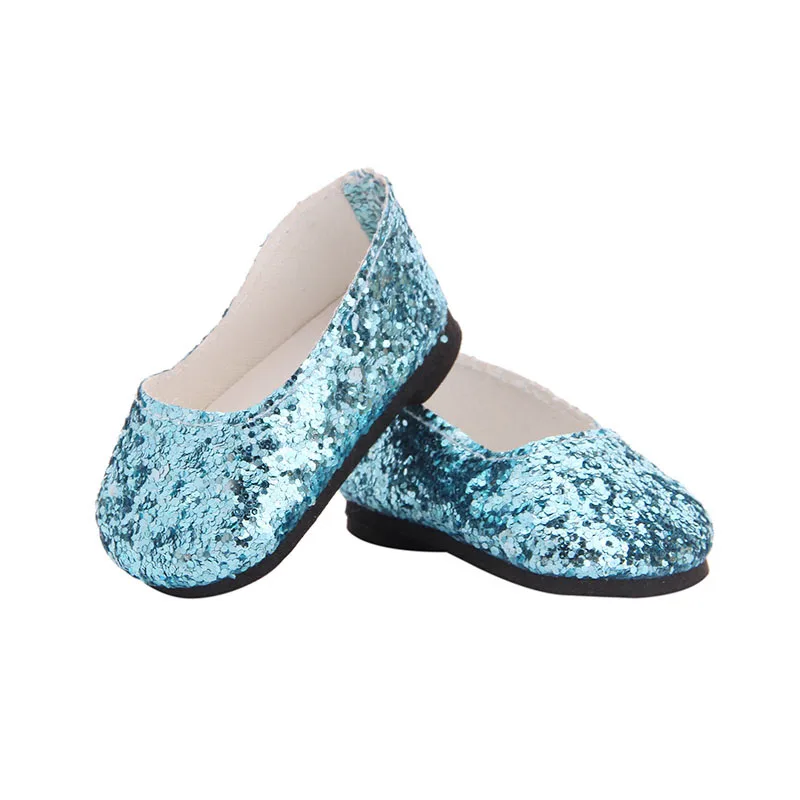 Цветная обувь принцессы с блестками для кукол подходит 18 дюймовых американских и