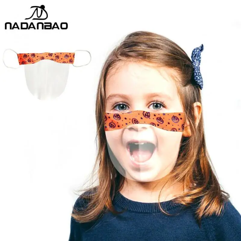 

Прозрачная детская маска для лица, с рисунком