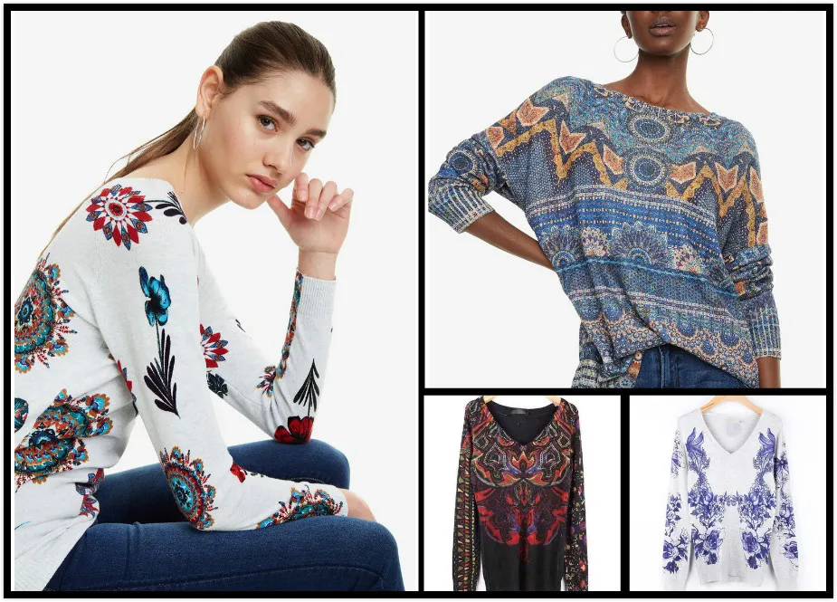 DESIGUAL 2019 новый испанский стиль мульти Тип эластичный длинный рукав один воротник