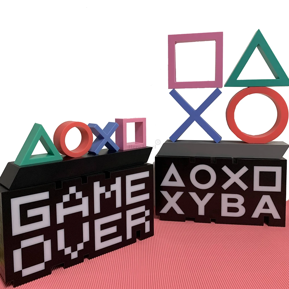 

Хороший подарок для PS4/PS5 игра значок лампа знак Звуковое управление декоративная лампа красосветильник s лэмпстенд LED Свет игра на Рождеств...