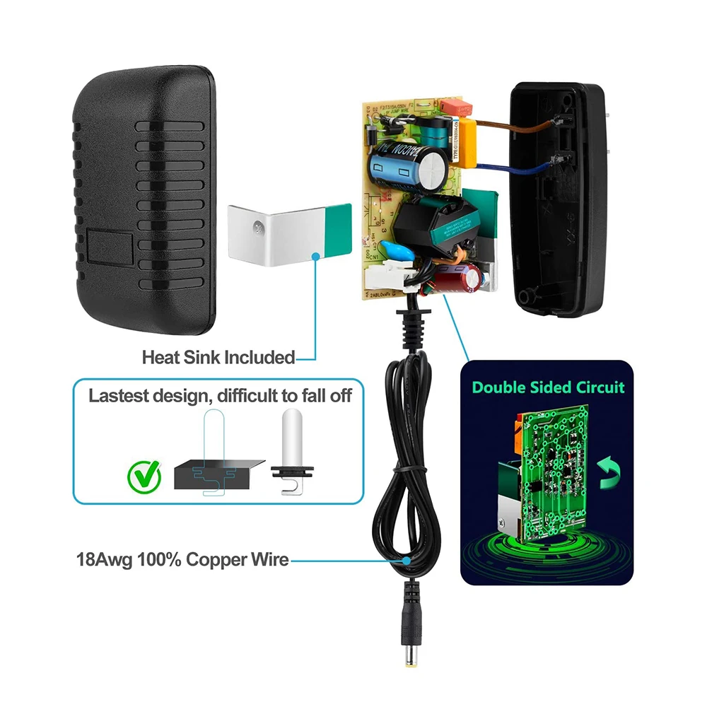 Адаптер питания 12 В 2 А адаптер постоянного тока для ЕС зарядное устройство