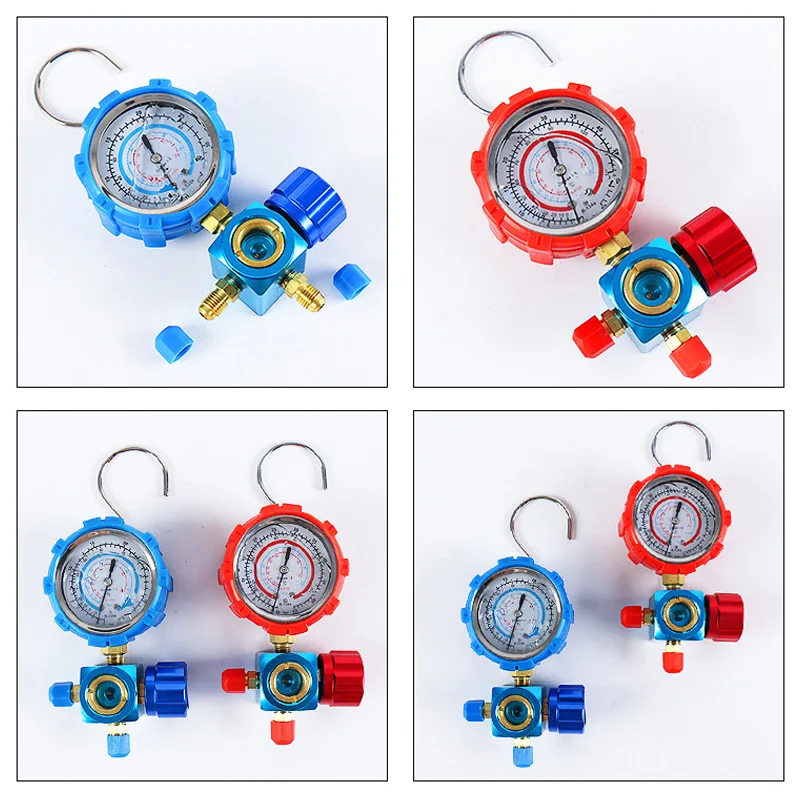 Визуальный зеркало прочный долговечный манометр коллектора хладагента клапана