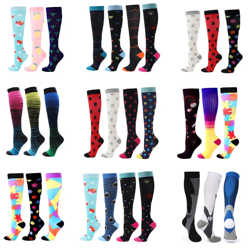 

Dropship Compression Socks Anti Fatigue Atheletic Cossfit Recovery Nursing Stockings Fit Medical Edema Diabetes Varicose Veins