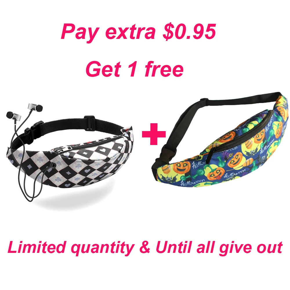 Shop discount 5 Модная женская поясная сумка, поясная сумка с 3D красочным банановым принтом, винтажная поясная сумка для путешествий, сумка для мобильного телефона, пояс для денег, нагрудные сумки - Цвет: Shop discount 5