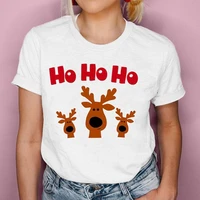 funny deer graphic printed t shirt women fashion winter merry christmas gift tshirt female cartoon tops tshirt kawaii clothes