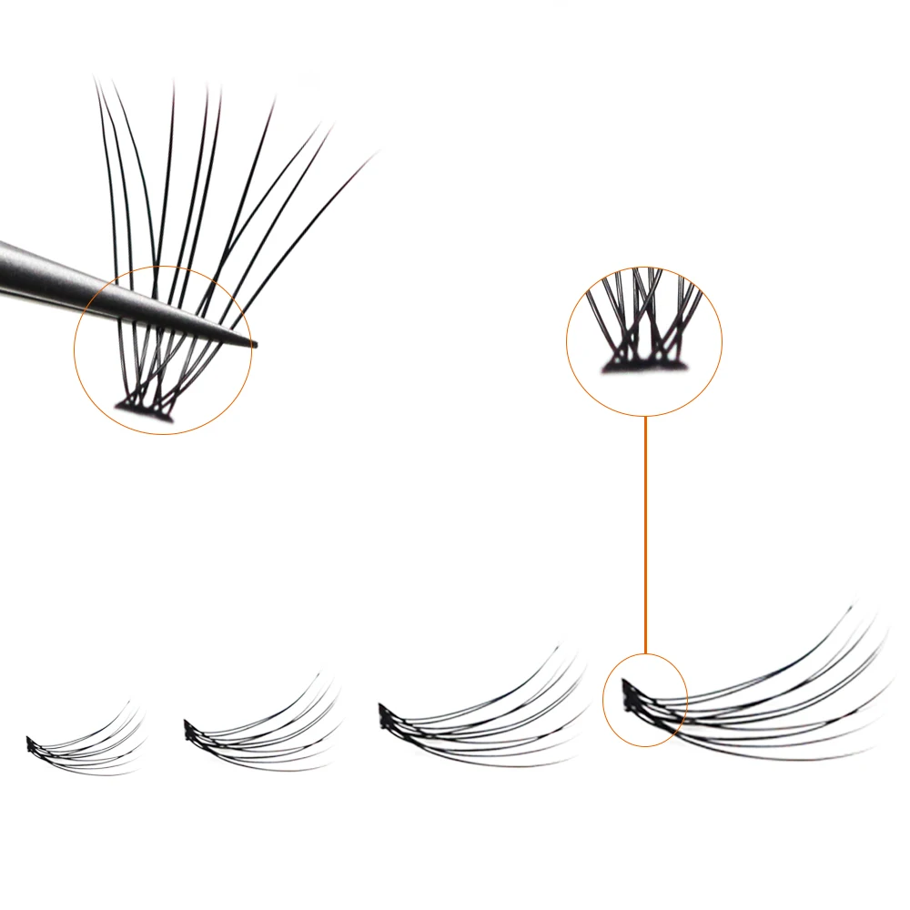 

60pcs premium eyelash extension 10d Lashes Premade Volume Short Stem Russian Volume Professional Eyelash Extensions Faux mink