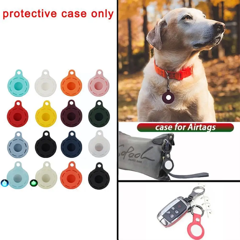

1PC For Apple Airtag Liquid Silicone Protective Tpu Sleeve Protective Sleeve For Apple Device Locator Anti-Lost Keychain Tr E9T4