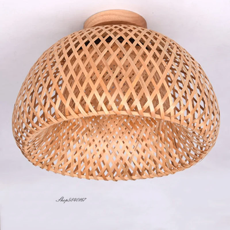 $183.68 Chinese Style Bamboo Ceiling Light Retro Handmade Ceiling Hanging Lamps for Kitchen Light Fixture Restaurant Cafe Ceiling Lamp