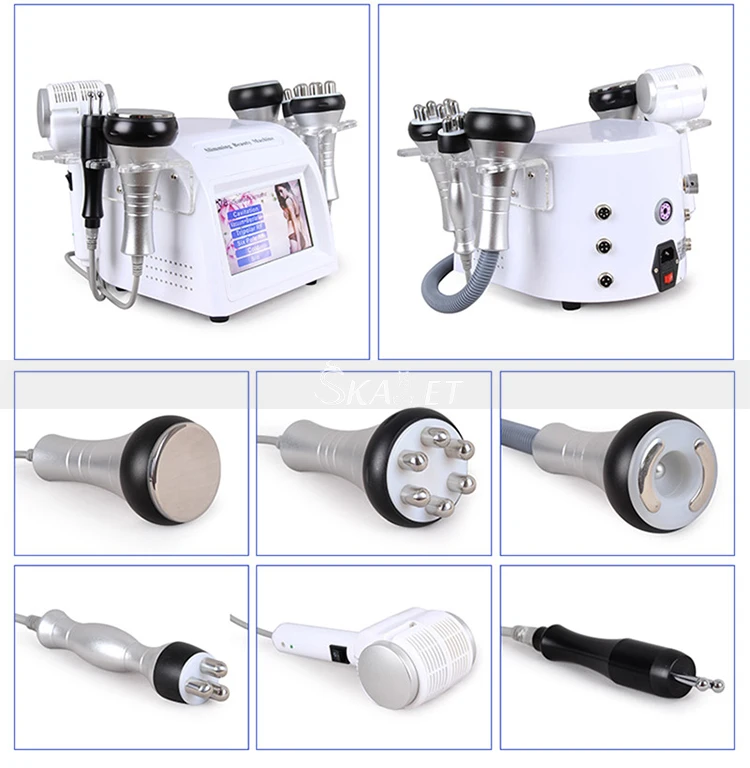 Goedkoop 40Khz Ultrasone Cavitatie Vet Cellulitis Verwijdering Vacuüm Bio Rf Body Vormgeven Hot Koude Hamer Beeldhouwen Schoonheid Machine