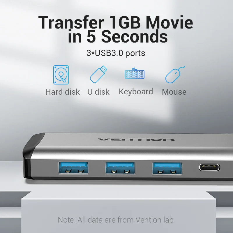 vention usb c hub type c to multi usb 3 0 hub hdmi adapter dock for macbook pro air usb hub type c 3 1 splitter port type c hub free global shipping