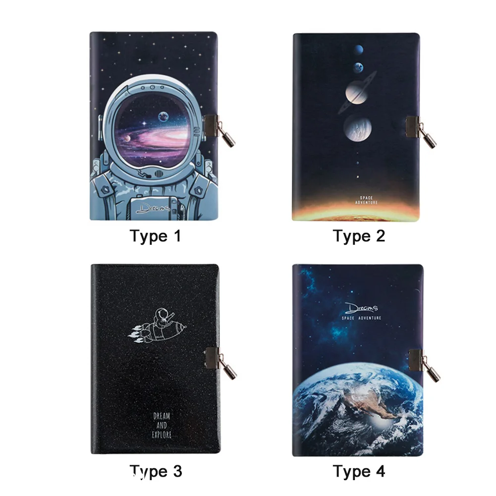 A5 ленточная Закладка студентов дневник Тетрадь с Lock твёрдая обложка для дневника