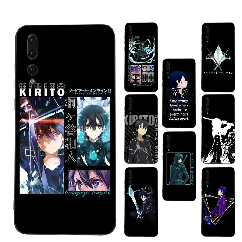 

Sword Art Online Kirito Phone Case Soft Silicone Case For Huawei p 30lite p 30 20pro p40lite P30