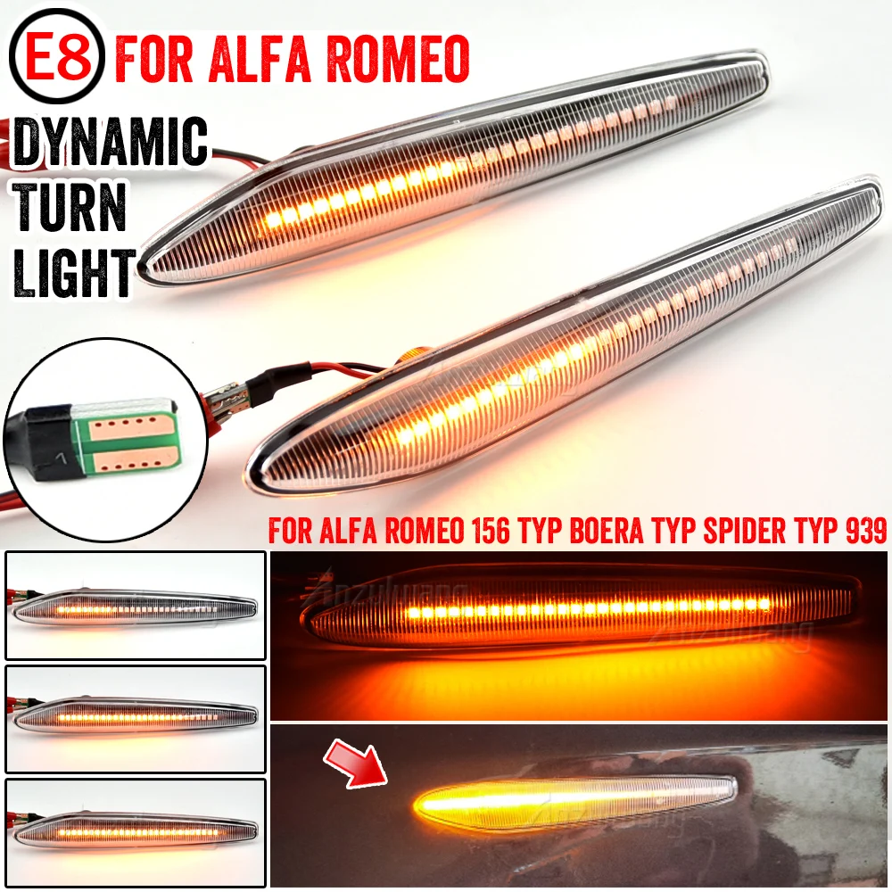 

Sequential LED Dynamic Side Marker Lights Arrow Turn Signal Blinker Lamps For Alfa Romeo 159 Sportwagon Boera Spider 939