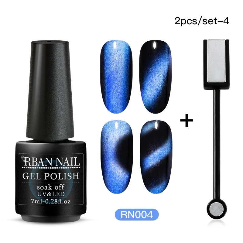 ZH06103 RBAN NAIL 5D/7D Хамелеон для использования с магнитом кошачий глаз Гель-лак для ногтей замачиваемый Гель-лак долговечный лазерный Сияющий УФ светодиодный лак для ногтей - Цвет: ZH06103
