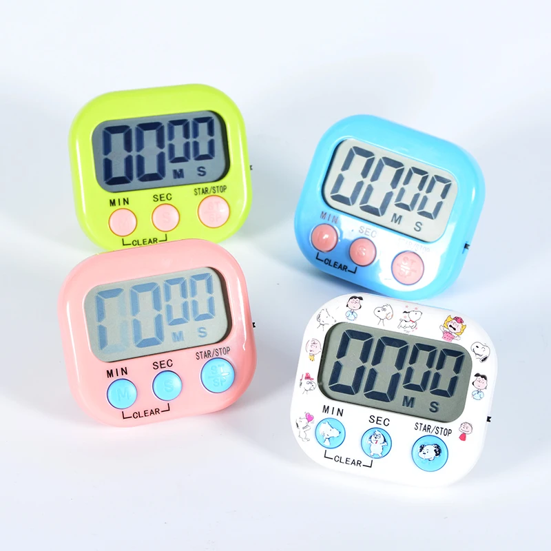 Цифровой кухонный таймер магнитная подставка с большими цифрами и будильником