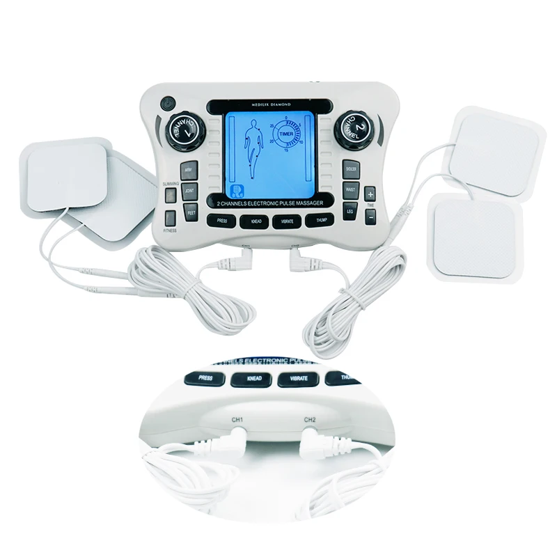 12 режимов тенсовый Массажер иглоукалывание импульсный похудения мышцы