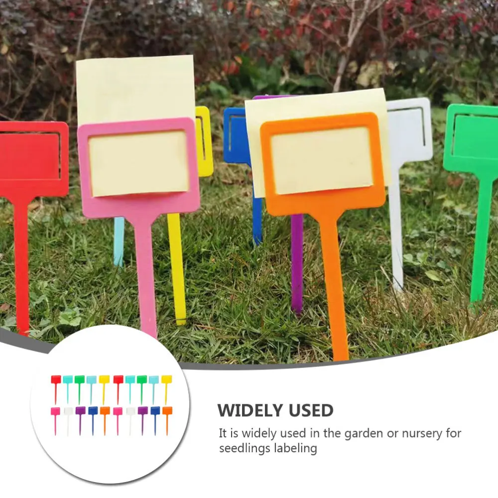 

50Pcs Thicken Plants Tag T-type Plants Label Garden Decor Random Color