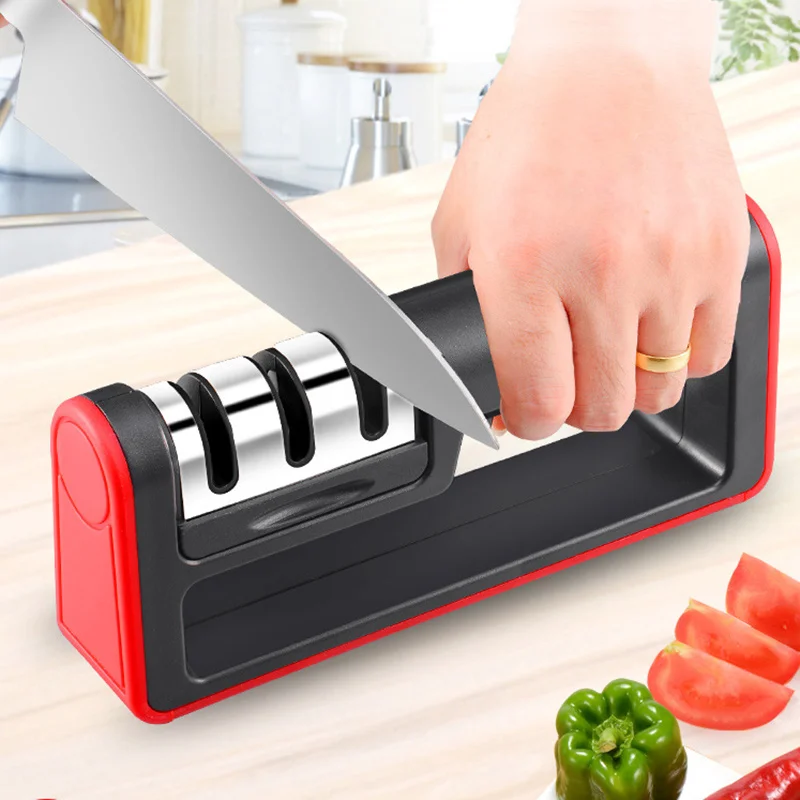 

4 IN 1 kitchen sharpener Sharpener ceramics sharpening stone coarsegeinding daily sharpening gadgets knives accessorie
