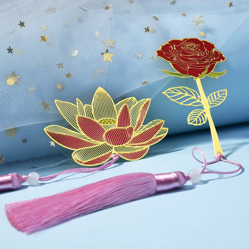 EZONE креативная металлическая цветная роспись закладка в китайском стиле