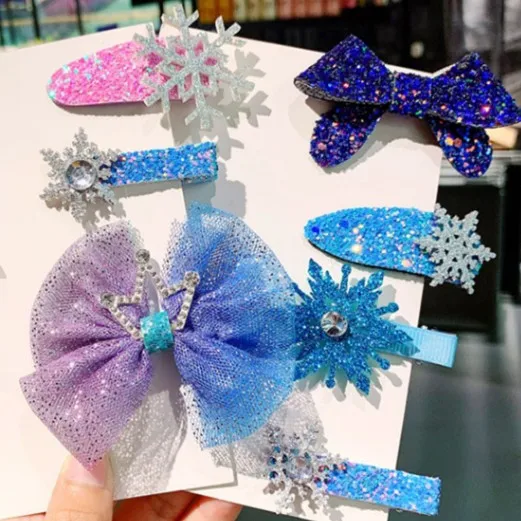 Блестящая кружевная заколка для волос с большим бантом в стиле принцессы модная